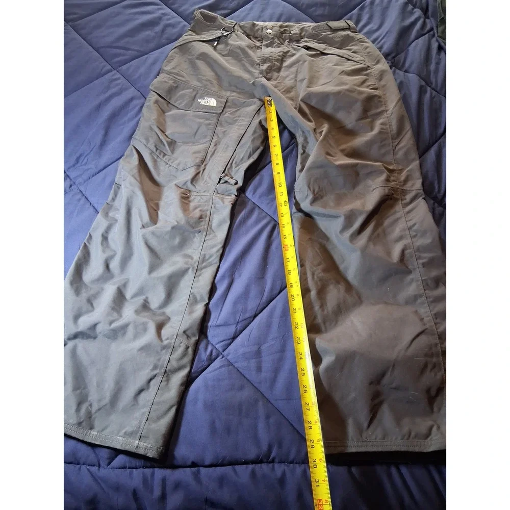 The North Face HyVent Mens Snow Pants Gray Ski Snowboard Cargo Size Medium M